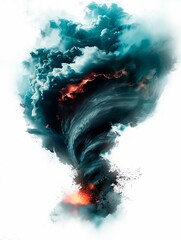 Vortex Tornado On A White Background