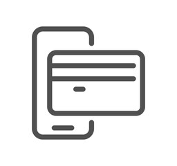 Money and payment icon outline and linear vector.
