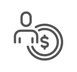 Money and payment icon outline and linear vector.
