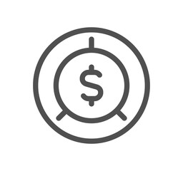 Money and payment icon outline and linear vector.
