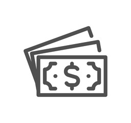 Money and payment icon outline and linear vector.
