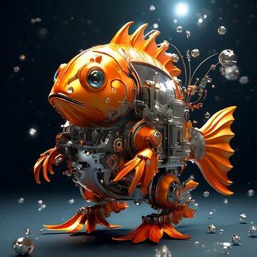 Orang-goldfish-mech-in-Christmas-season