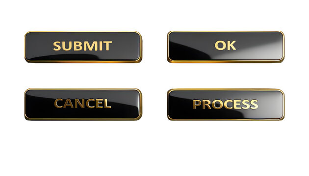Glossy submit ok cancel process button isolated png transparent