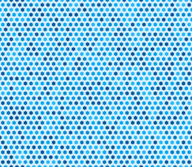 Vector science background. Hexagon mosaic cells with padding and inner solid cells. Blue color tones. Regular hexagon shapes. Seamless pattern. Tileable vector illustration.