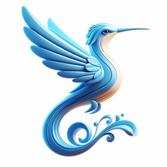 Obraz premium 3d type of elegant real-life hummingbird 3d image 