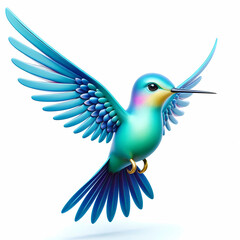 Obraz premium 3d type of elegant real-life hummingbird 3d image 