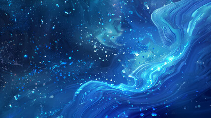 Hyper-Detailed Desktop Screen of Liquid Mana