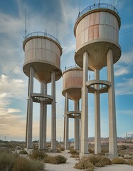 tower of the aqueduct, brutalist architecture	
