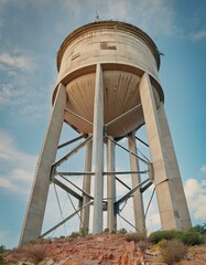 tower of the aqueduct, brutalist architecture	