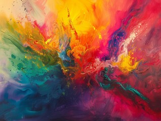 Dynamic Burst of Colorful Energy Abstract Artistic Vibrant Background Concept.