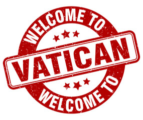 Welcome to Vatican stamp. Vatican round sign