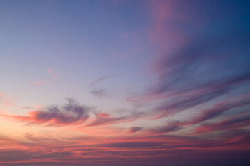 sunset over the sea