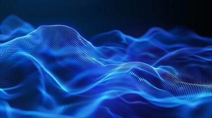 Obraz premium Abstract Blue Digital Wave Background