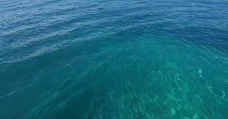 Fototapeta premium Blue water surface texture. Abstract summer banner background Water waves in sunlight with copy space Cosmetic moisturizer micellar toner emulsion