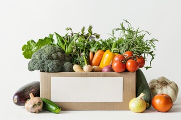 A Bountiful Harvest: Fresh Produce Overflowing From a Cardboard Box