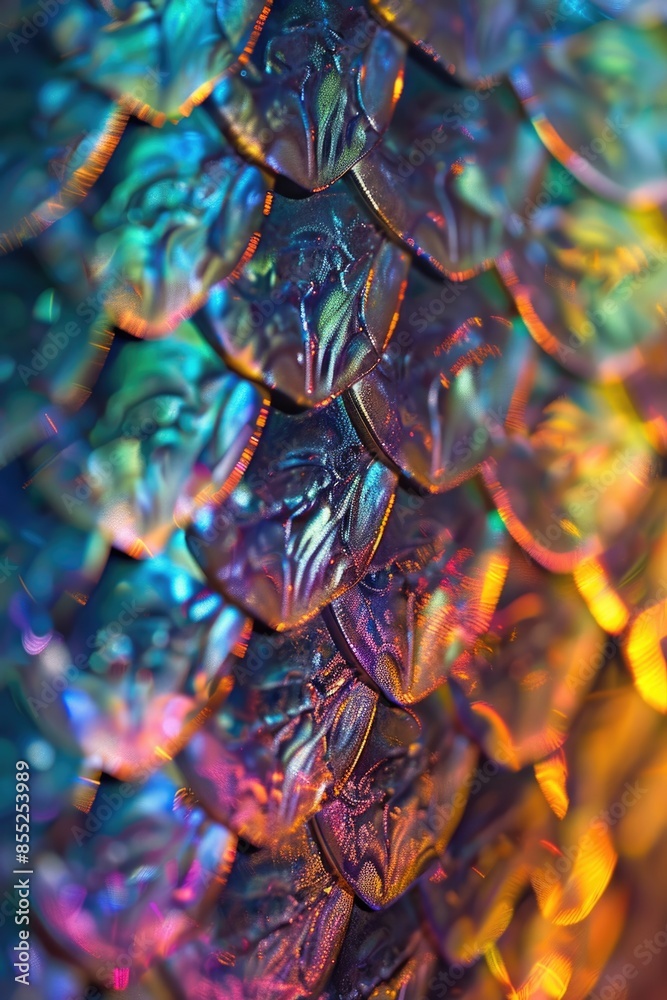 Fototapete a close-up view of a shiny material, suitable for use in advertisements or product showcases