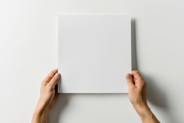 A Blank Canvas Held Up Against A White Background