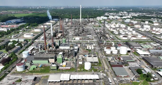 Petrochemical petroleum industry. Chemical industrial park.