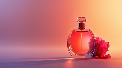 A_perfume_bottle_on_solid_colour_background_generative_ai_image