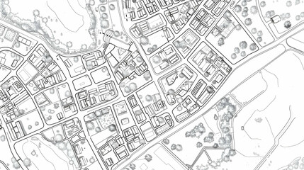 Fototapeta premium Street map of town