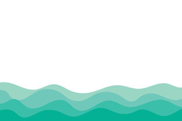 Wave background. Design of an ocean poster. Vector illustration