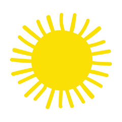 Cartoon sun icon. Vector illustration