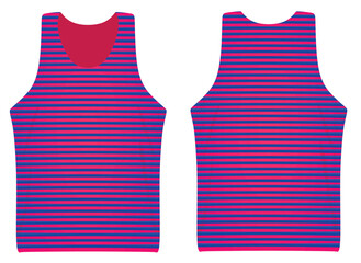 Striped running jersey. vector illustration