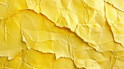 Yellow fiber paper with ragged edges texture