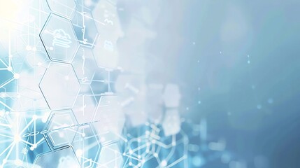 Fototapeta premium Organized medical database visuals on a clean background, with space for text, ideal for health informatics and digital health solutions