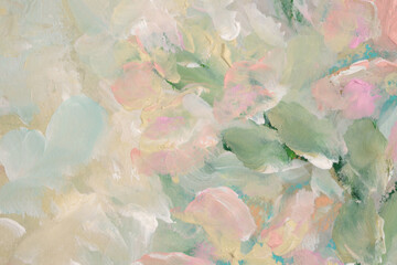 Art hand drawn watercolor and acrylic smear blot canvas painting. Abstract texture beige, pink...