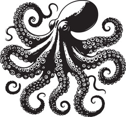 Octopus design silhouette vector art work JPGE & EPS file