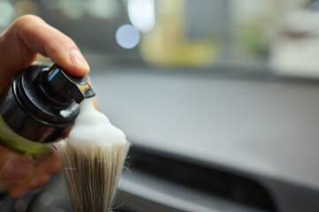 Car Interior Detailing Cleaning Brush with Foam for Thorough Clean and Maintenance