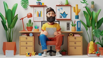 Playful 3d character with whimsical design. Best for captivating social media posts or adding a touch of humor to blog visuals.