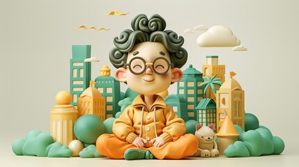 Playful 3d character with whimsical design. Best for captivating social media posts or adding a touch of humor to blog visuals.