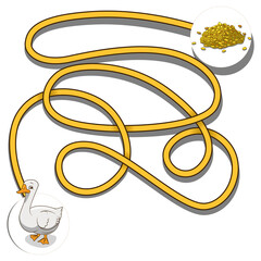 Layout for game labyrinth find a way goose PNG illustration © Oleksandr Pokusai