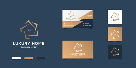a combination of stars and a simple house logo