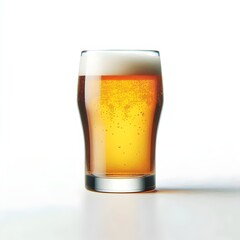 glass of beer isolated on white background
