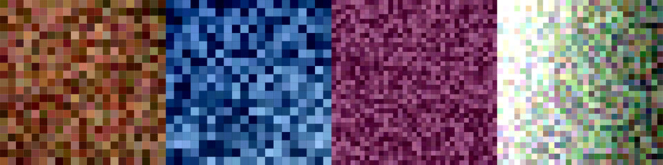 Abstract square mosaic pattern background set