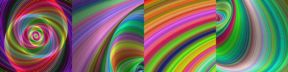 Abstract digital art background collection