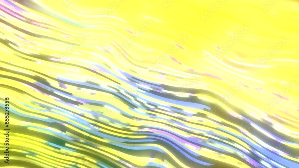 Poster colorful cyber shimmer with lines. motion. glitch effect with colorful background and shimmering lin
