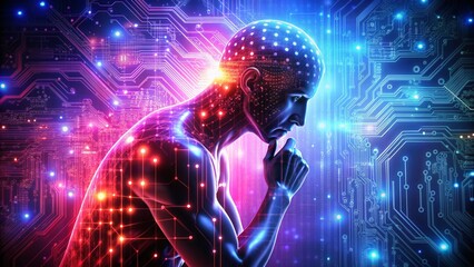 Obraz premium Neuroscience and artificial intelligence