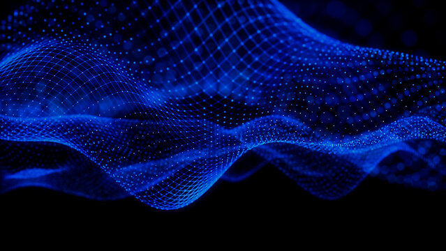 Medical Innovation Concept. Blue, Futuristic Digital Style. 3D Render.