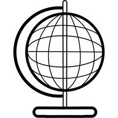 Back to school black and white line set clooection