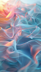 Fototapeta premium Transcendent Hues: Abstract Wallart Blending Vibrant Waves of Color, Ideal for Modern Wallpaper