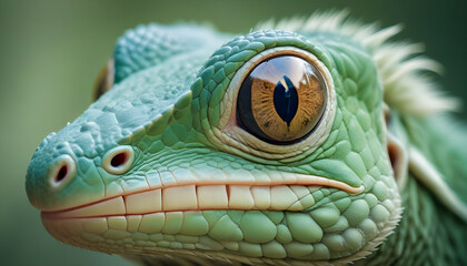 Macro photography. Close up of a lizard's eye