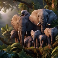 elephants at the zoo