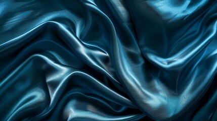 Fototapeta premium a blue silk fabric with a smooth finish and a slight pattern on the top of it