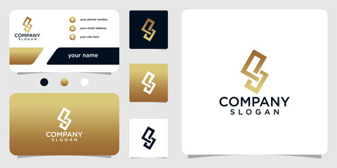 Letter S logo collection initial logo inspiration creative concept with gold gradient color