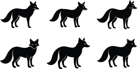 set of Fox silhouettes
