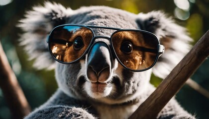 Cute Koala With Sunglasses Smiling At You